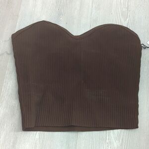 3 for $20 NWT Rich ribbed brown bustier. Pet friendly home.